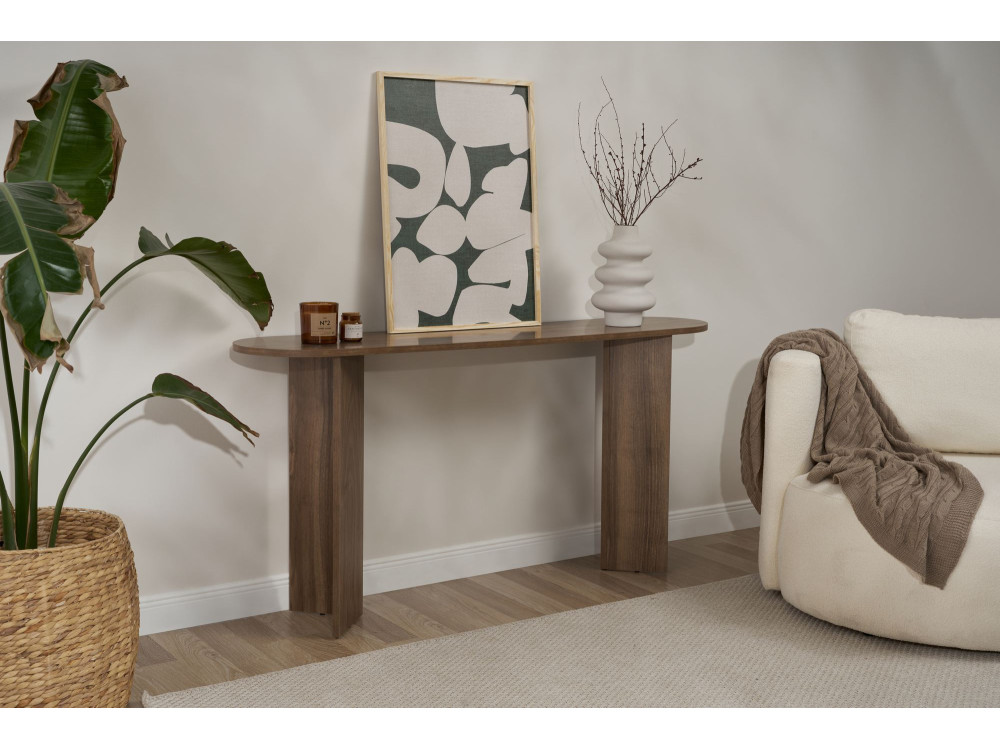 Consolle in legno "Sira" - 150 x 35 x 75 cm - Noce