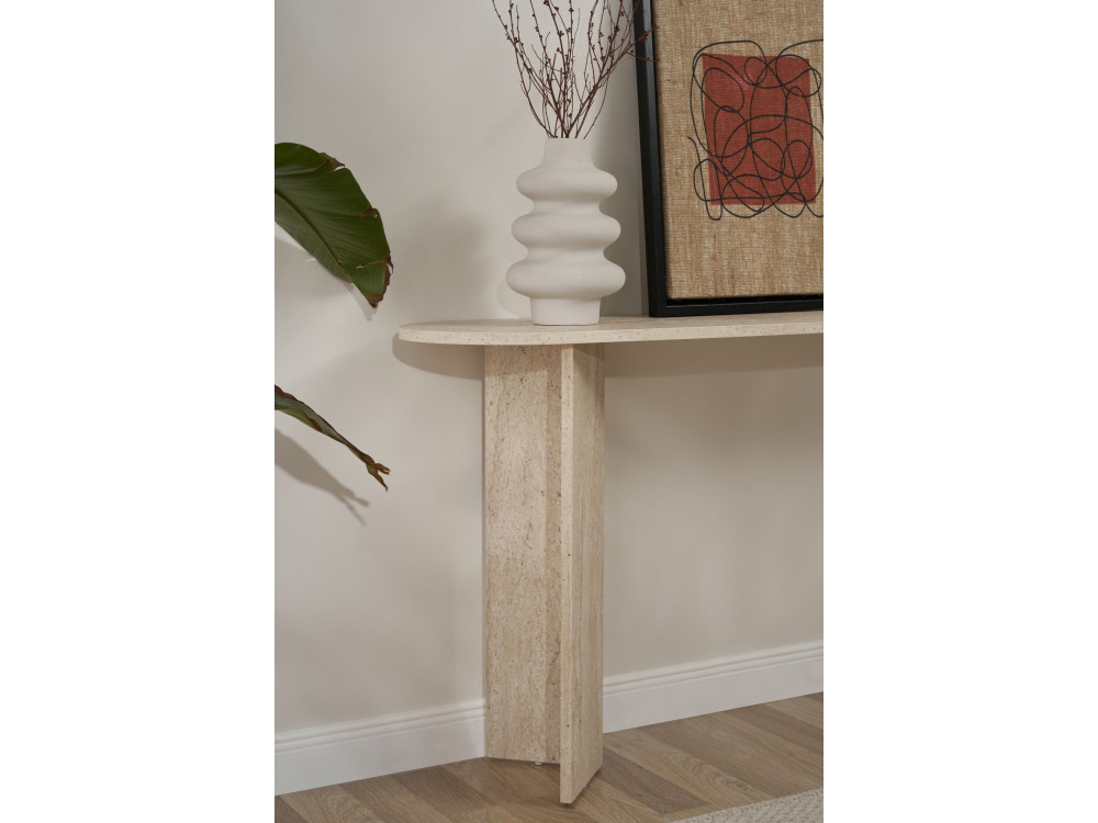 Consolle in legno "Sira" - 150 x 35 x 75 cm - Travertino