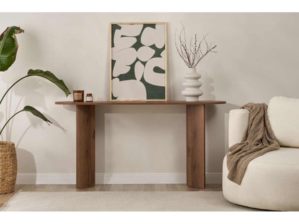 Consolle in legno "Sira" - 150 x 35 x 75 cm - Noce