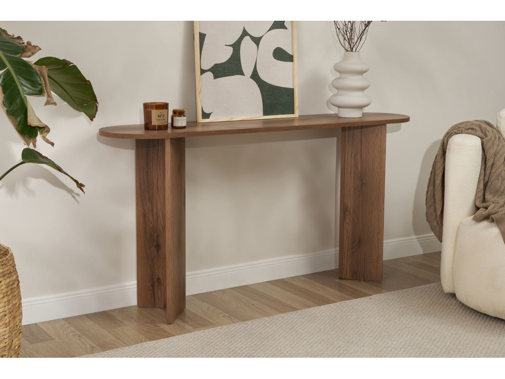 Consolle in legno "Sira" - 150 x 35 x 75 cm - Noce