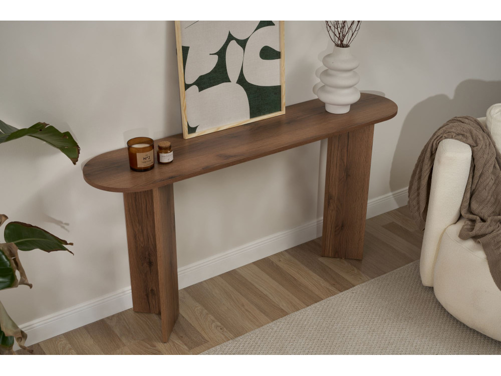 Consolle in legno "Sira" - 150 x 35 x 75 cm - Noce