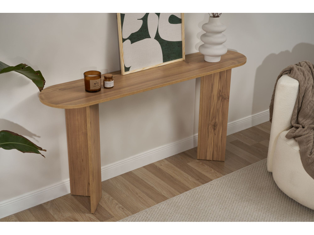 Consolle in legno "Sira" - 150 x 35 x 75 cm - Rovere
