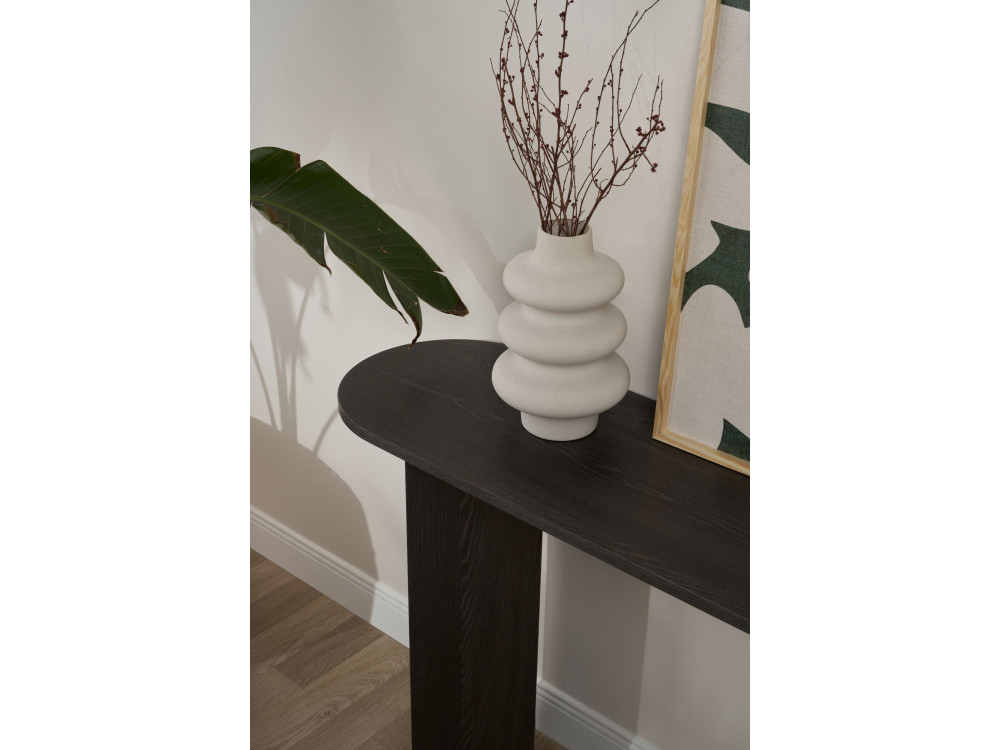 Consolle in legno "Sira" - 150 x 35 x 75 cm - Nero Chiaro