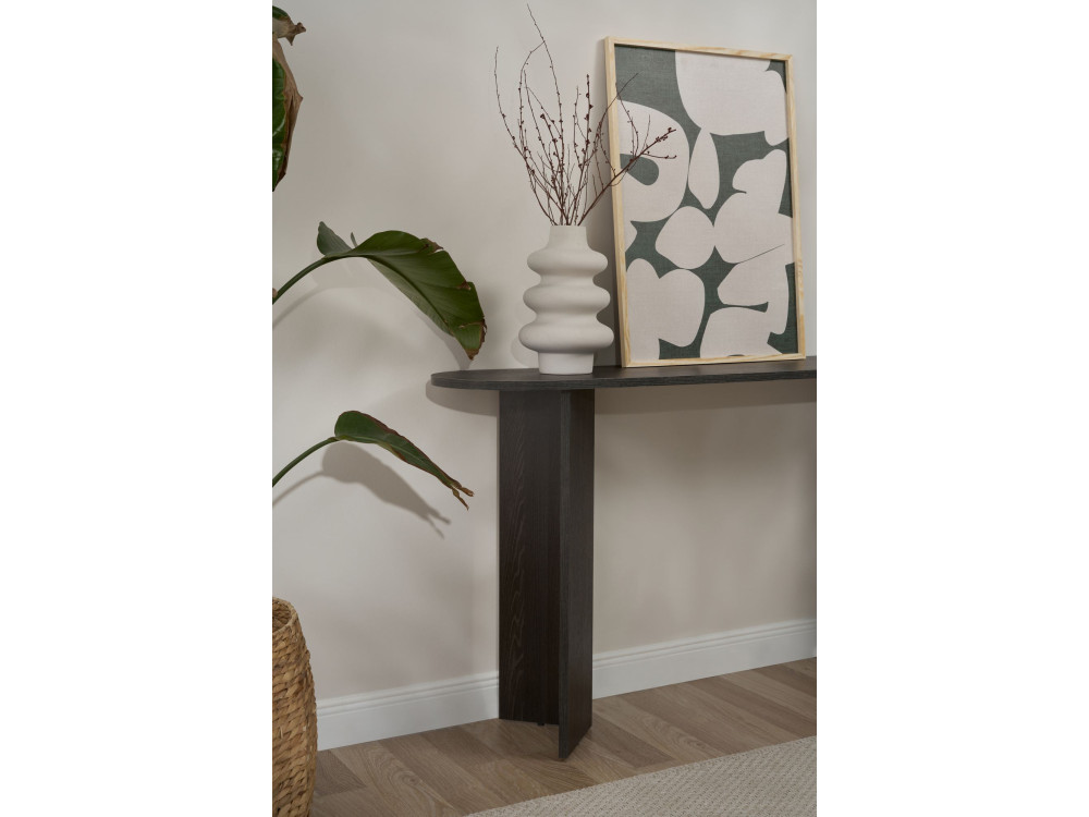 Consolle in legno "Sira" - 150 x 35 x 75 cm - Nero Chiaro