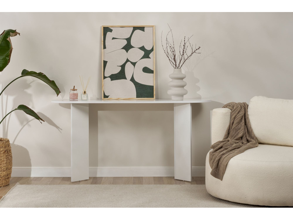 Consolle in legno "Sira" - 150 x 35 x 75 cm - Bianco