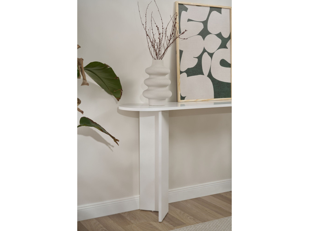 Consolle in legno "Sira" - 150 x 35 x 75 cm - Bianco