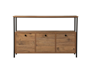 Consolle in legno "Solace" - 120 x 29 x 77 cm - Pino Atlantico Nero