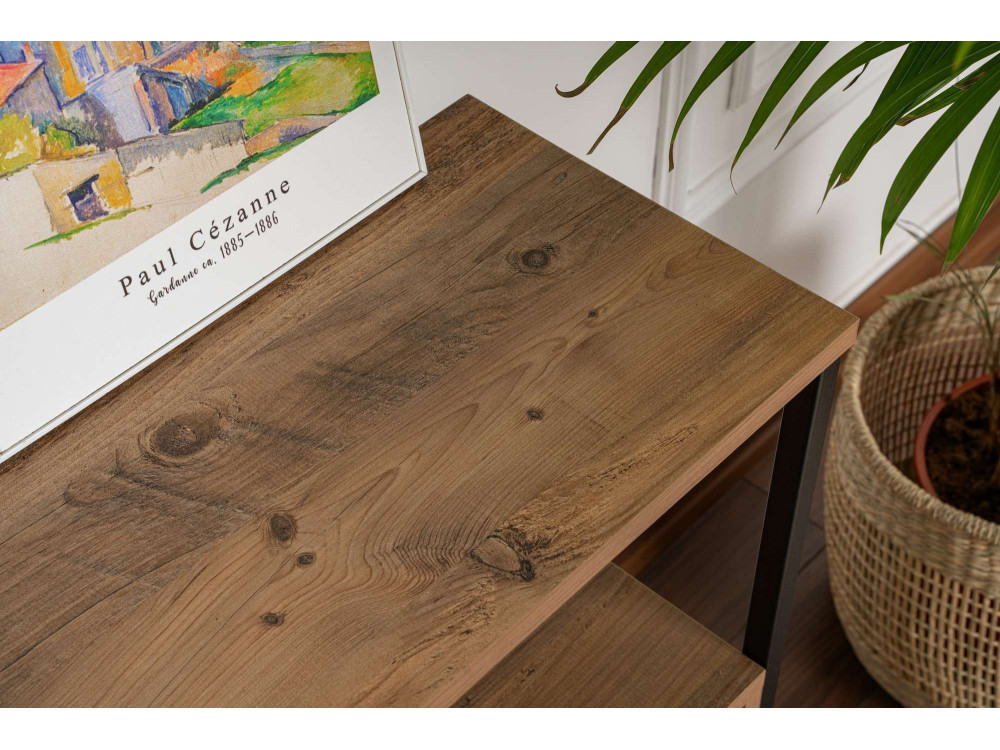 Consolle in legno "Solace" - 120 x 29 x 77 cm - Pino Atlantico Nero