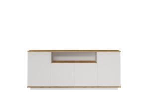 Credenza in legno "FR15" - 180 x 44 x 75 cm - Pino Atlantico Bianco