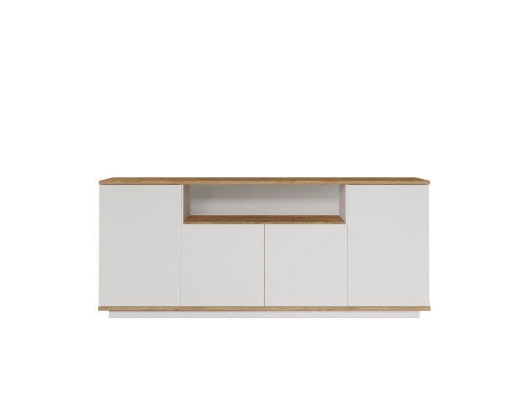 Credenza in legno "FR15" - 180 x 44 x 75 cm - Pino Atlantico Bianco