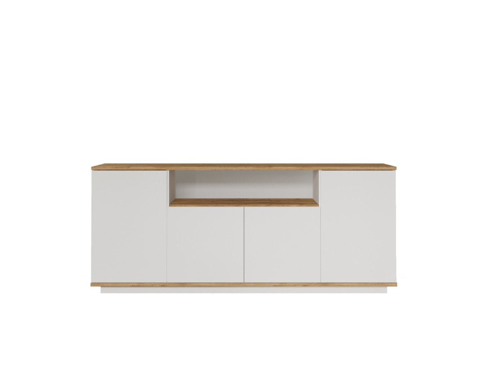 Credenza in legno "FR15" - 180 x 44 x 75 cm - Pino Atlantico Bianco