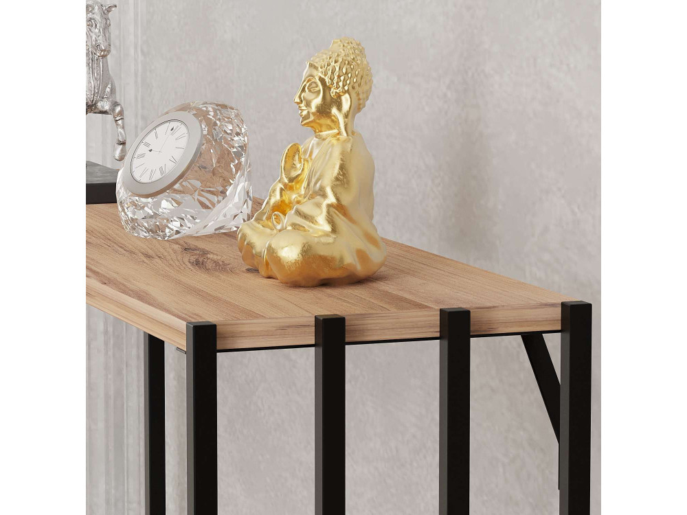 Consolle in legno "Verona" - 90 x 26 x 74 cm - Pino nero atlantico