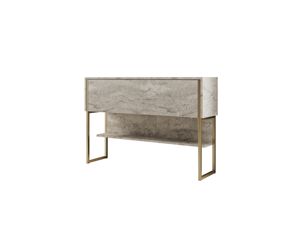 Consolle in legno "Luxe" - 120 x 30 x 80 cm - Travertino oro