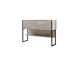 Consolle in legno "Luxe" - 120 x 30 x 80 cm - Travertino nero