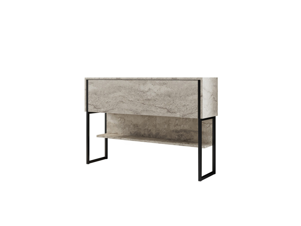 Consolle in legno "Luxe" - 120 x 30 x 80 cm - Travertino nero