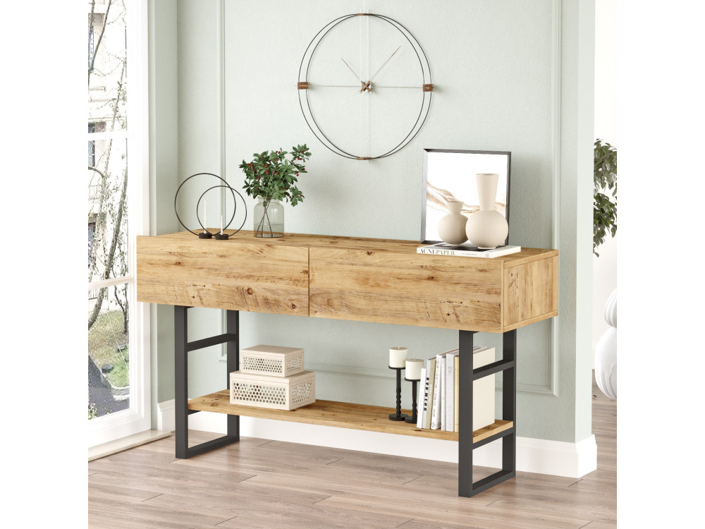 Consolle in legno "ML23" - 138 x 43 x 75 cm - Beige