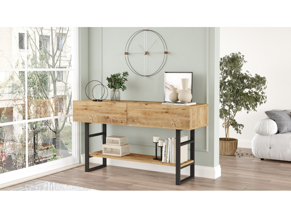 Consolle in legno "ML23" - 138 x 43 x 75 cm - Beige