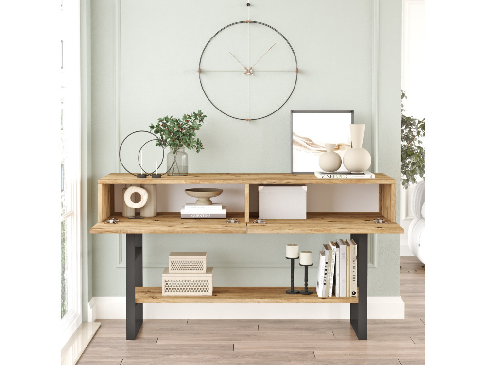Consolle in legno "ML23" - 138 x 43 x 75 cm - Beige