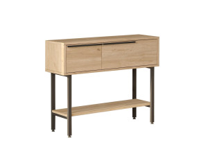 Consolle in legno "Calvin" con specchio - 100 x 30 x 76 cm - Marrone