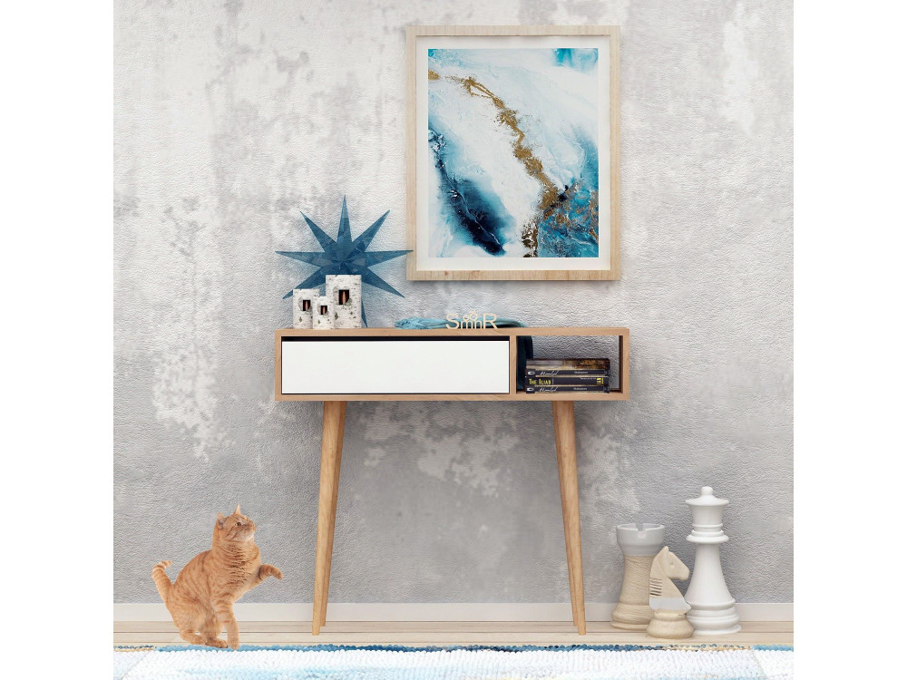 Consolle in legno "Oseyo" - 100 x 30 x 94 cm - Marrone