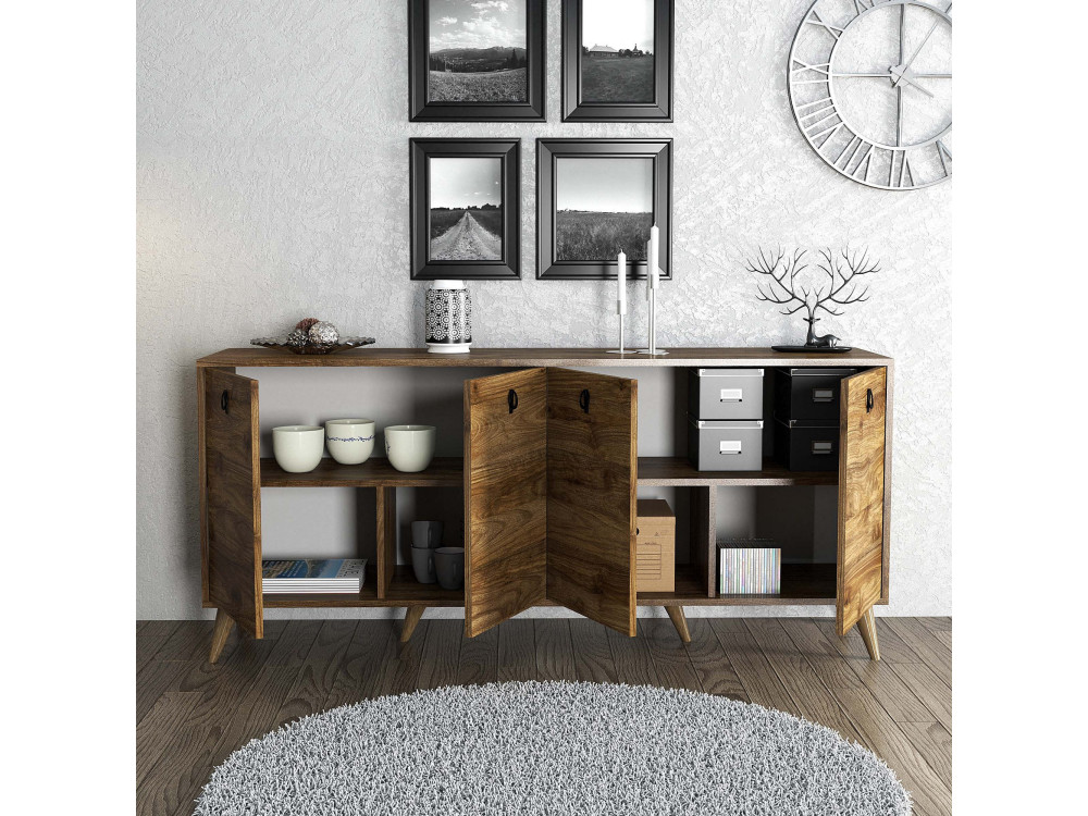 Credenza in legno "Elite" - 180 x 45 x 80 cm - Marrone