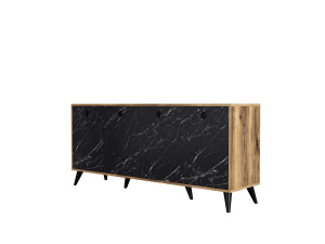 Credenza in legno "Elite" - 180 x 45 x 80 cm - Nero