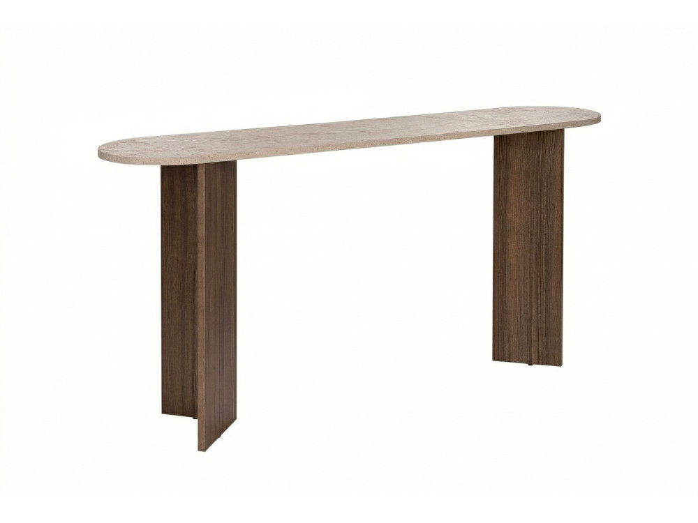Consolle in legno "Sira" - 150 x 35 x 75 cm - Travertino