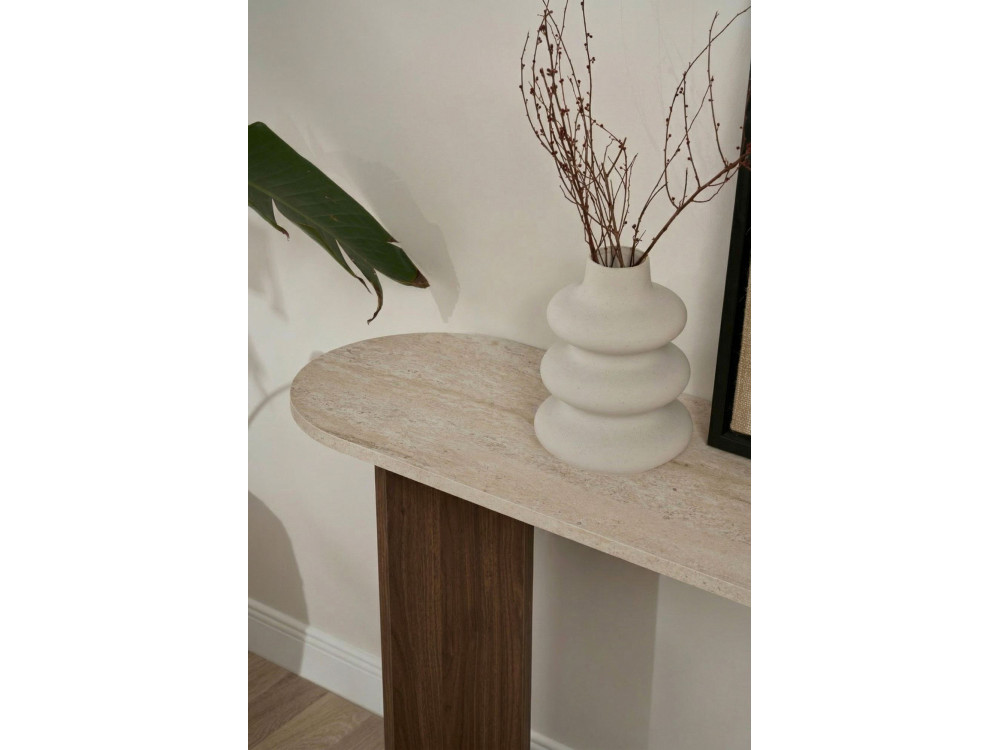 Consolle in legno "Sira" - 150 x 35 x 75 cm - Travertino
