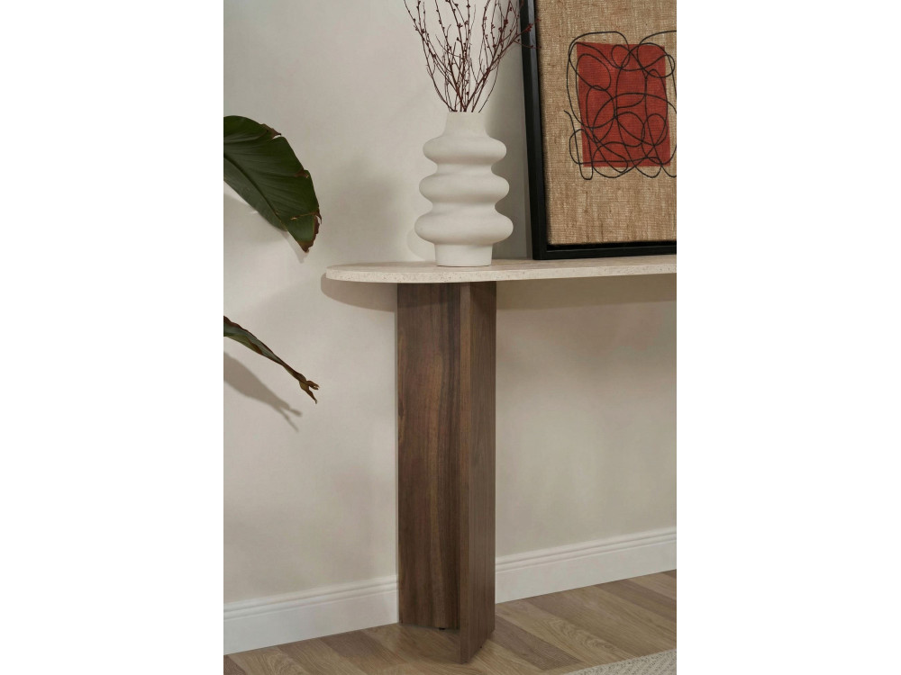 Consolle in legno "Sira" - 150 x 35 x 75 cm - Travertino