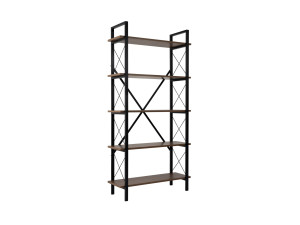 Libreria in legno "Elysian" - 90 x 33 x 180 cm - Noce canaletto