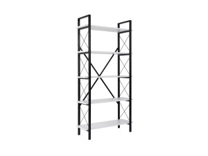 Libreria in legno Elysian - 90 x 33 x 180 cm - Bianco e nero