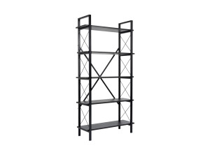 Libreria in legno "Elysian" - 90 x 33 x 180 cm - Legno nero