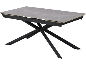 Tavolo da pranzo allungabile in ceramica per 6-10 persone "Celeste" - Grigio marmorizzato