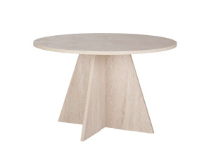 Tavolo da pranzo in legno "Virella" - 120 x 120 x 75 cm - Travertino