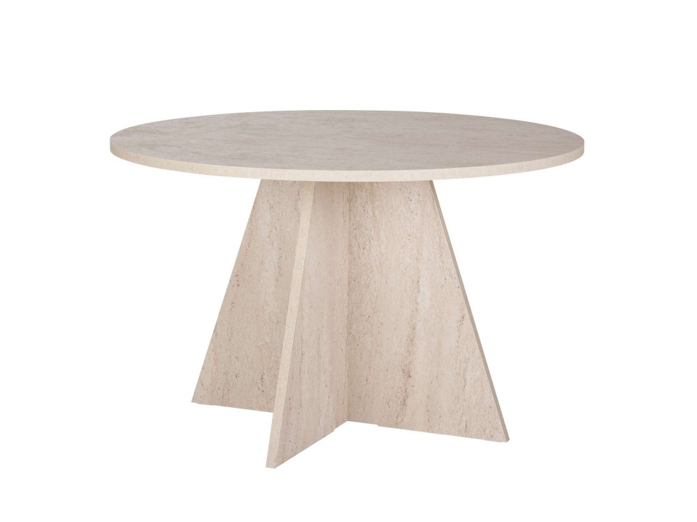 Tavolo da pranzo in legno "Virella" - 120 x 120 x 75 cm - Travertino