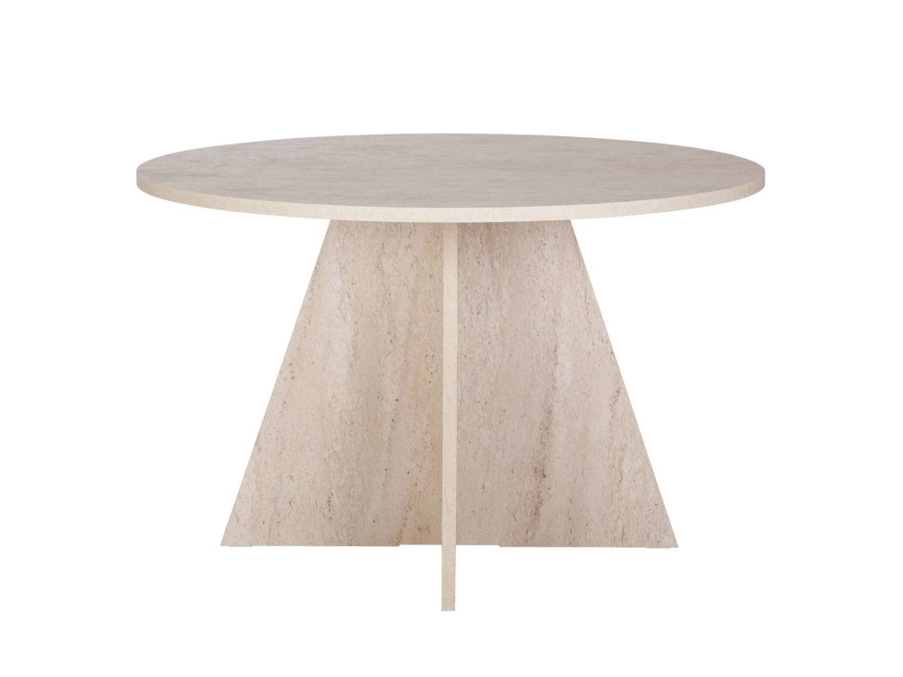 Tavolo da pranzo in legno "Virella" - 120 x 120 x 75 cm - Travertino