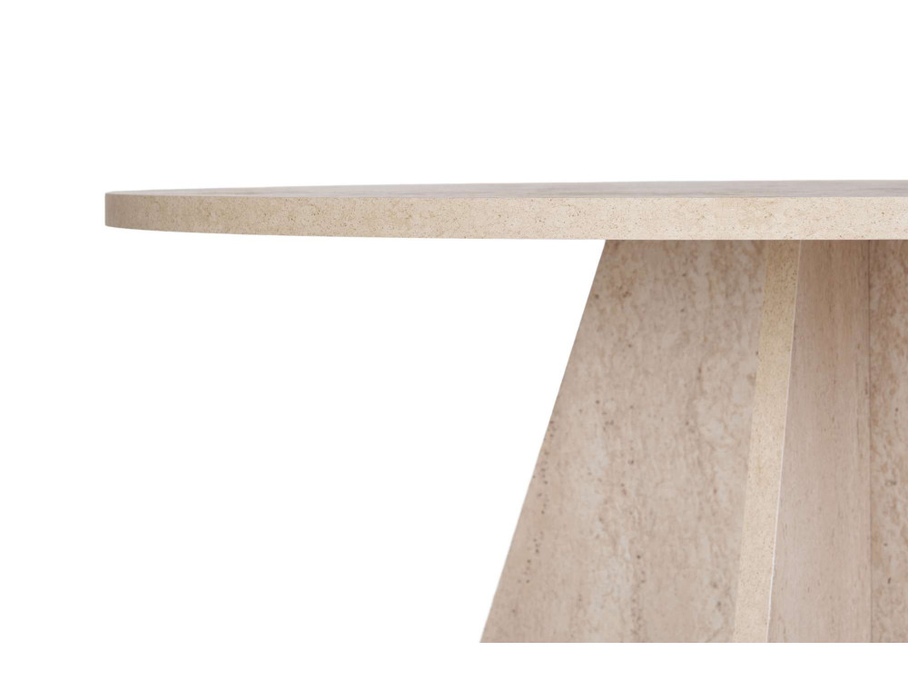 Tavolo da pranzo in legno "Virella" - 120 x 120 x 75 cm - Travertino