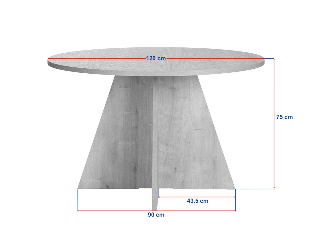 Tavolo da pranzo in legno "Virella" - 120 x 120 x 75 cm - Noce