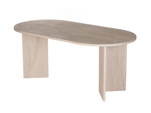 Tavolo da pranzo in legno "Sablin" - 180 x 89 x 75 cm - Travertino
