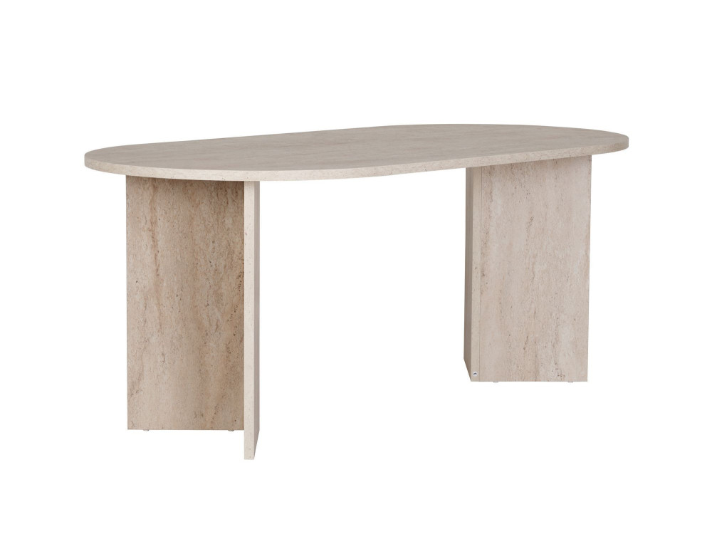 Tavolo da pranzo in legno "Sablin" - 180 x 89 x 75 cm - Travertino