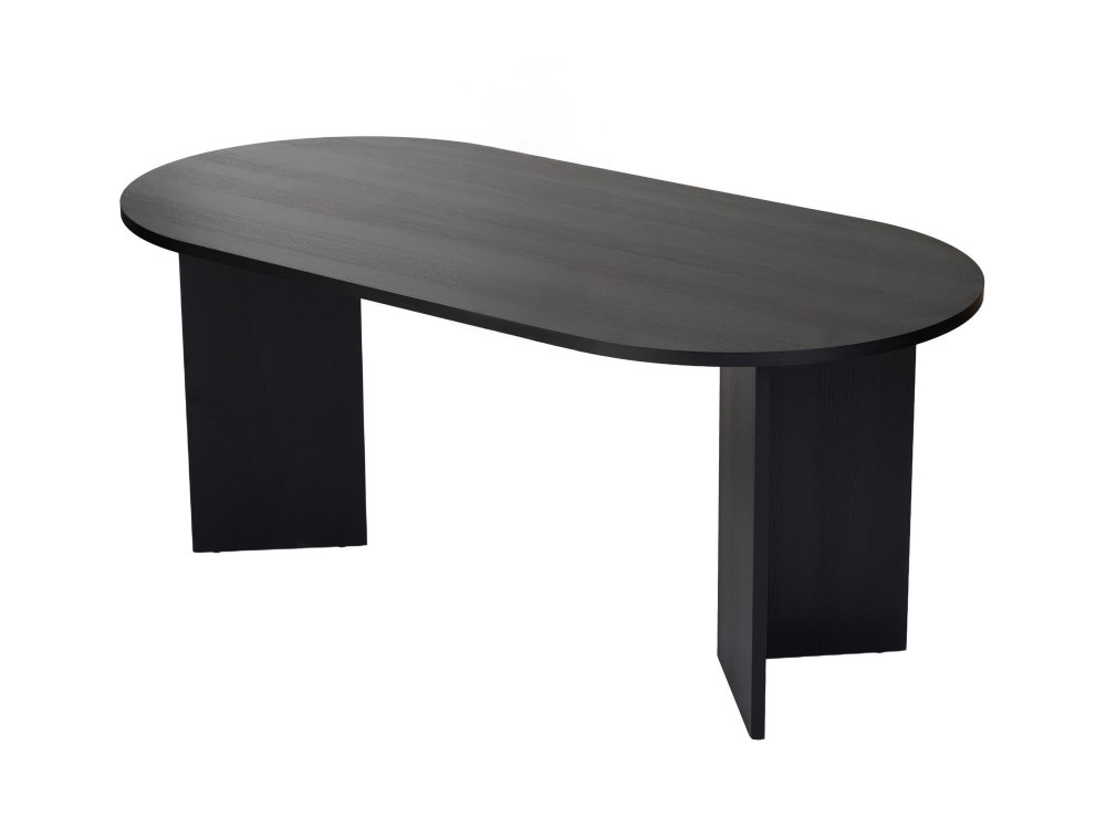 Tavolo da pranzo in legno "Sablin" - 180 x 89 x 75 cm - Legno nero