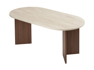Tavolo da pranzo in legno "Sablin" 180 x 90 x 75 cm - Travertino