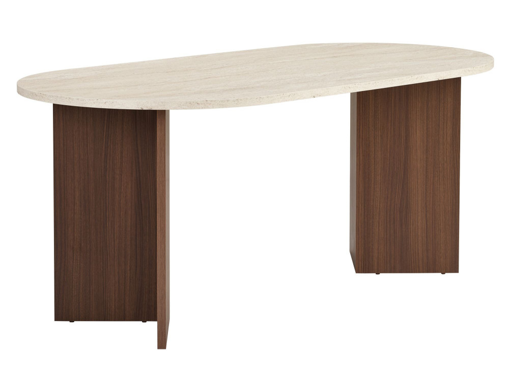 Tavolo da pranzo in legno "Sablin" 180 x 90 x 75 cm - Travertino