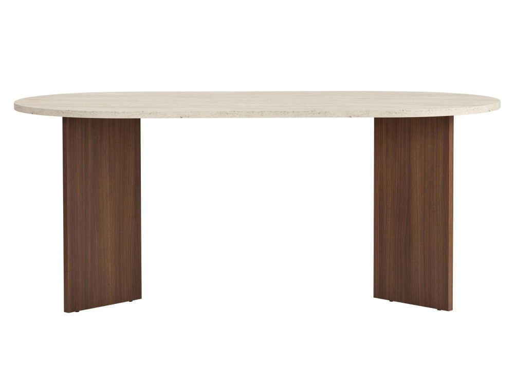 Tavolo da pranzo in legno "Sablin" 180 x 90 x 75 cm - Travertino