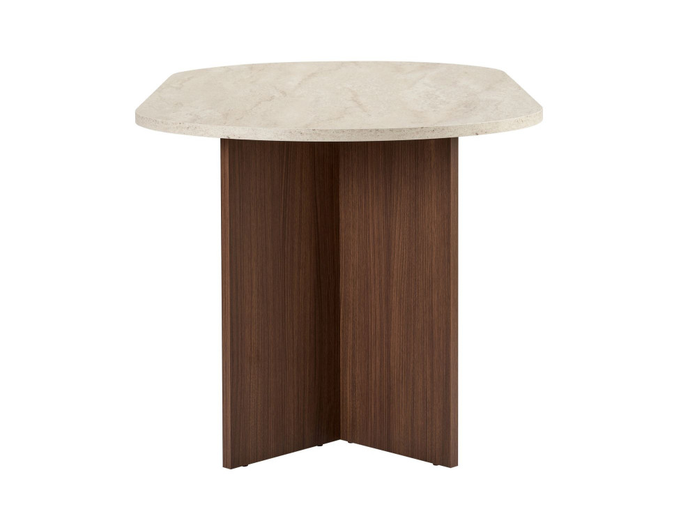 Tavolo da pranzo in legno "Sablin" 180 x 90 x 75 cm - Travertino