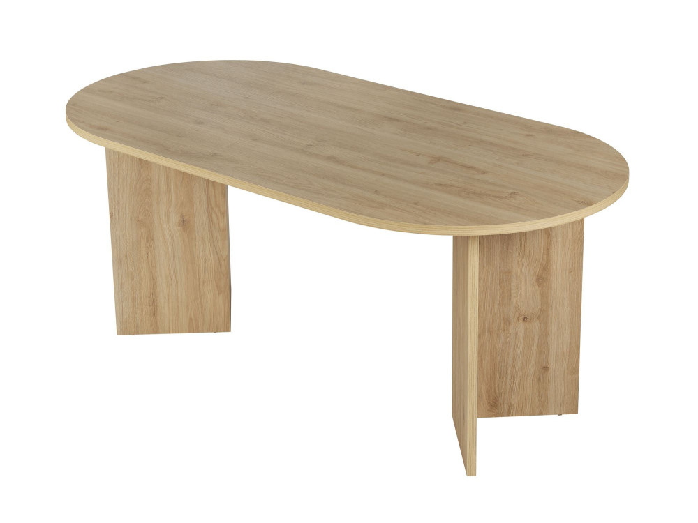 Tavolo da pranzo in legno "Sablin" 180 x 90 x 75 cm - Rovere di Cadice