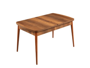 Tavolo da pranzo allungabile in legno "Barok" - 78 x 132 x 80 cm - Noce