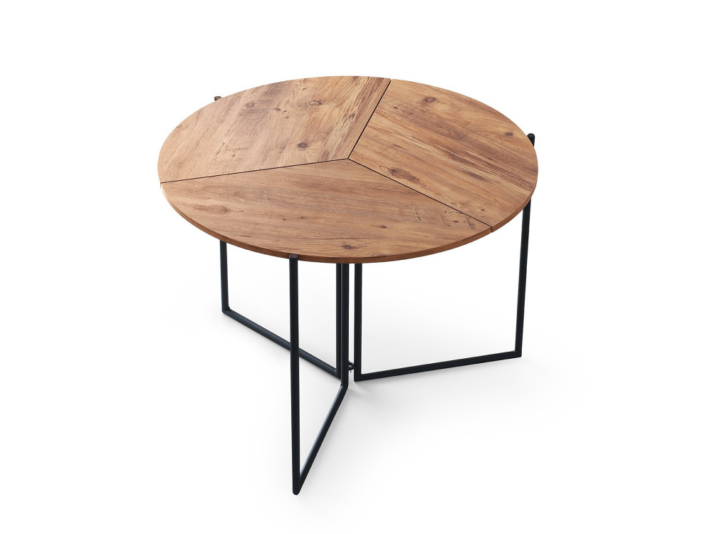 Tavolo da pranzo in legno "Yaprak" - 100 x 100 x 72 cm - Pino Atlantico