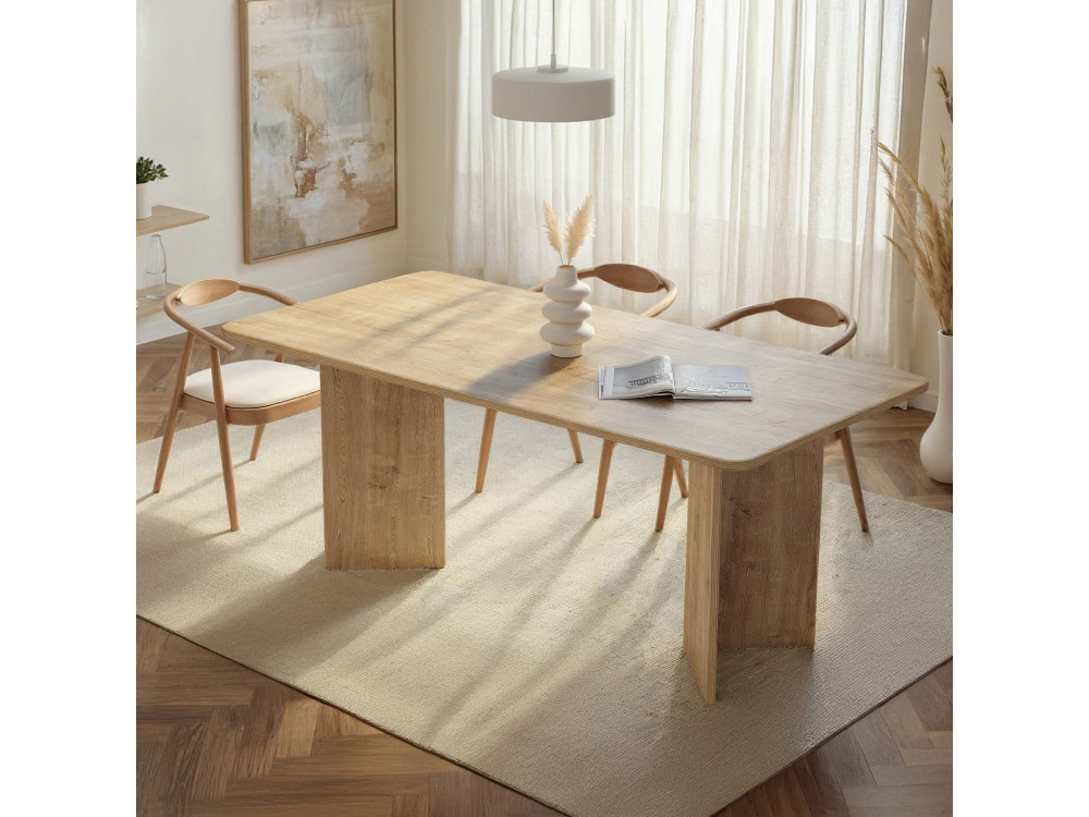 Tavolo da pranzo in legno "Linza" 180 x 90 x 75 cm - Rovere miele