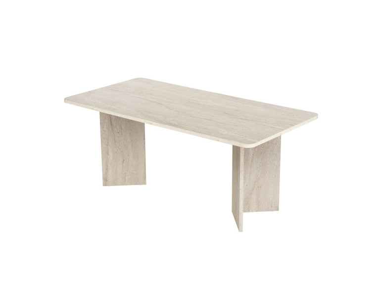 Tavolo da pranzo in legno "Linza" 180 x 90 x 75 cm - Travertino